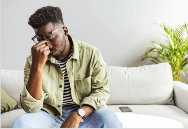 Man experiencing chronic stress
